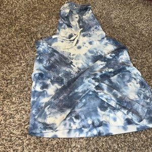 Light Wash Sweatshirt Crop Top